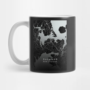 Auckland New Zealand City Map dark Mug